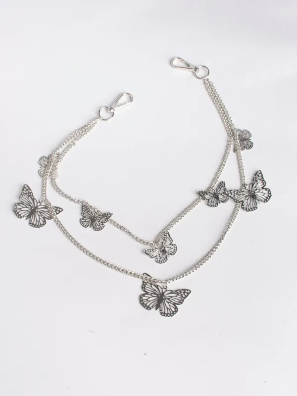 Cinturón cadenas doble capa mariposas sold by Shasa
