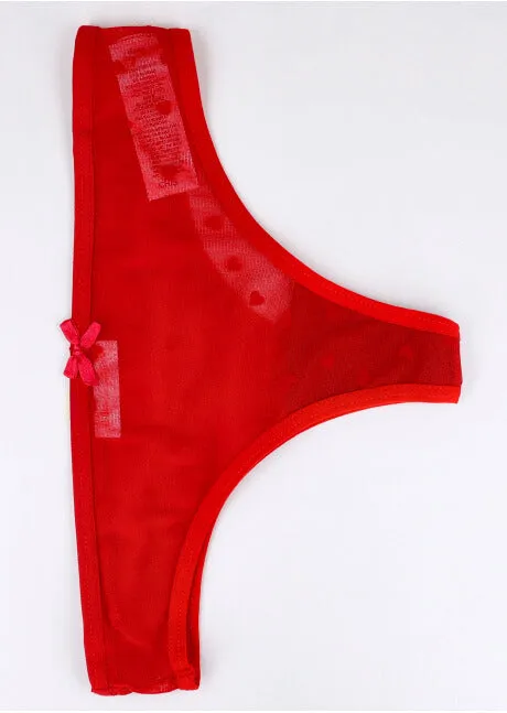 Tanga mesh corazones flock sold by Shasa