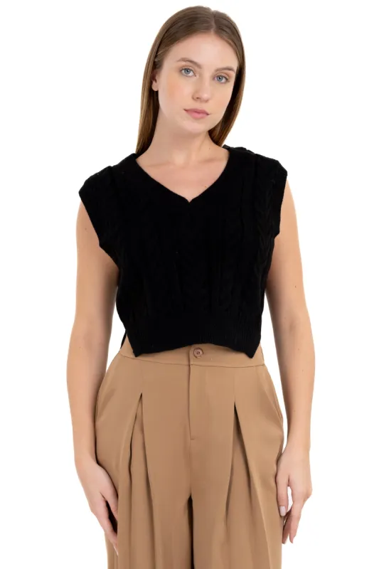 Chaleco tejido cuello v sold by Shasa