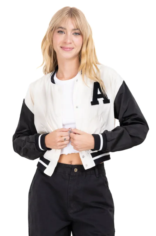 Bomber bicolor parche A sold by Shasa