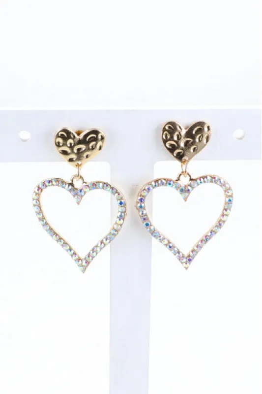 Aretes Corazones Brillos sold by Shasa