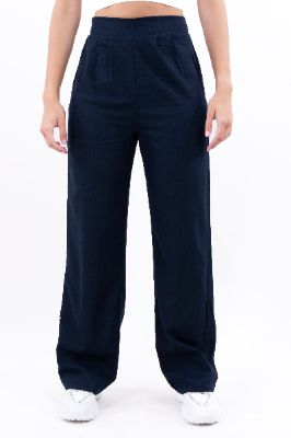 Pantalón amplio lino pinzas sold by Shasa