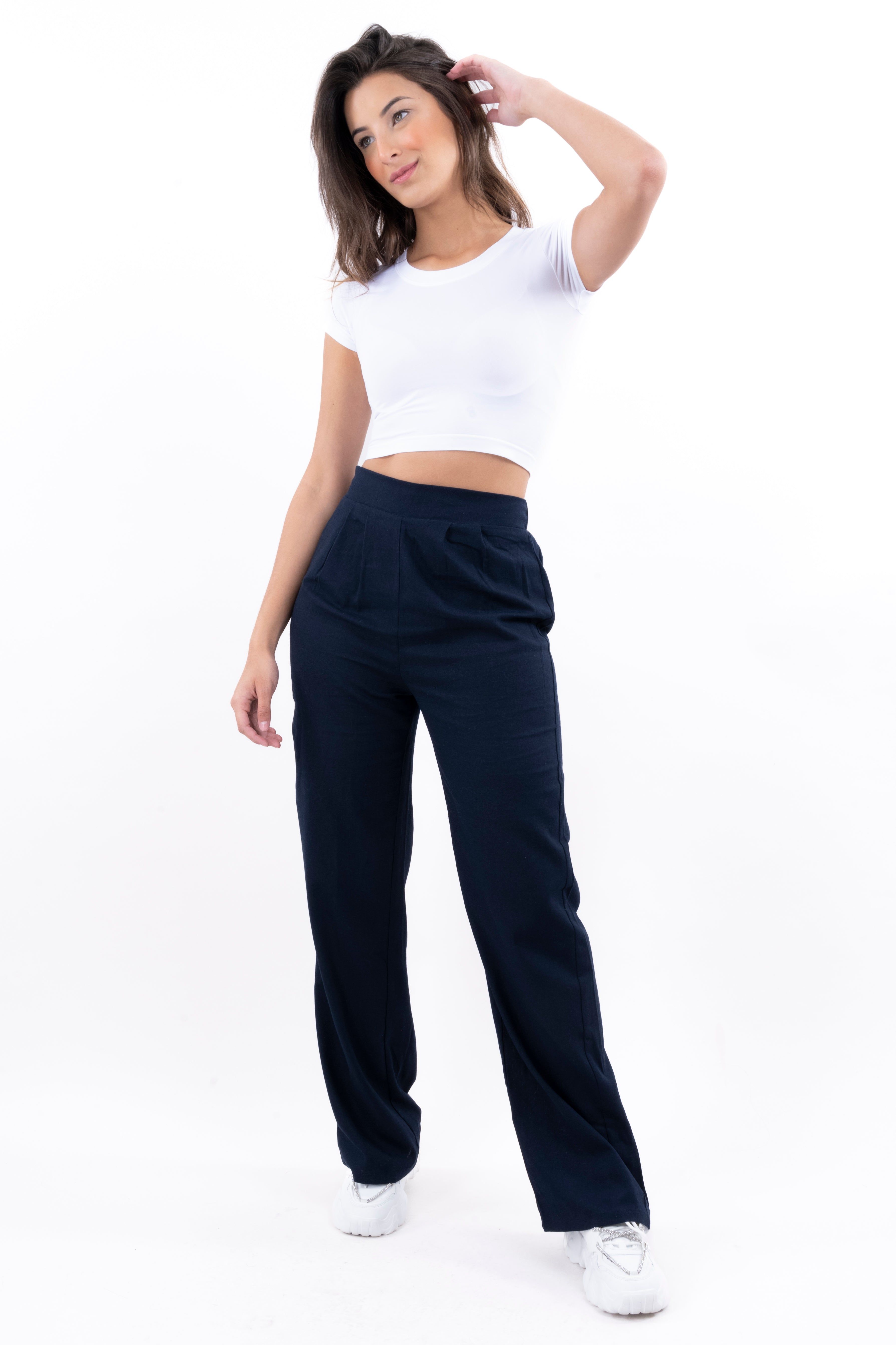 Pantalón amplio lino pinzas sold by Shasa product image thumbnail 2