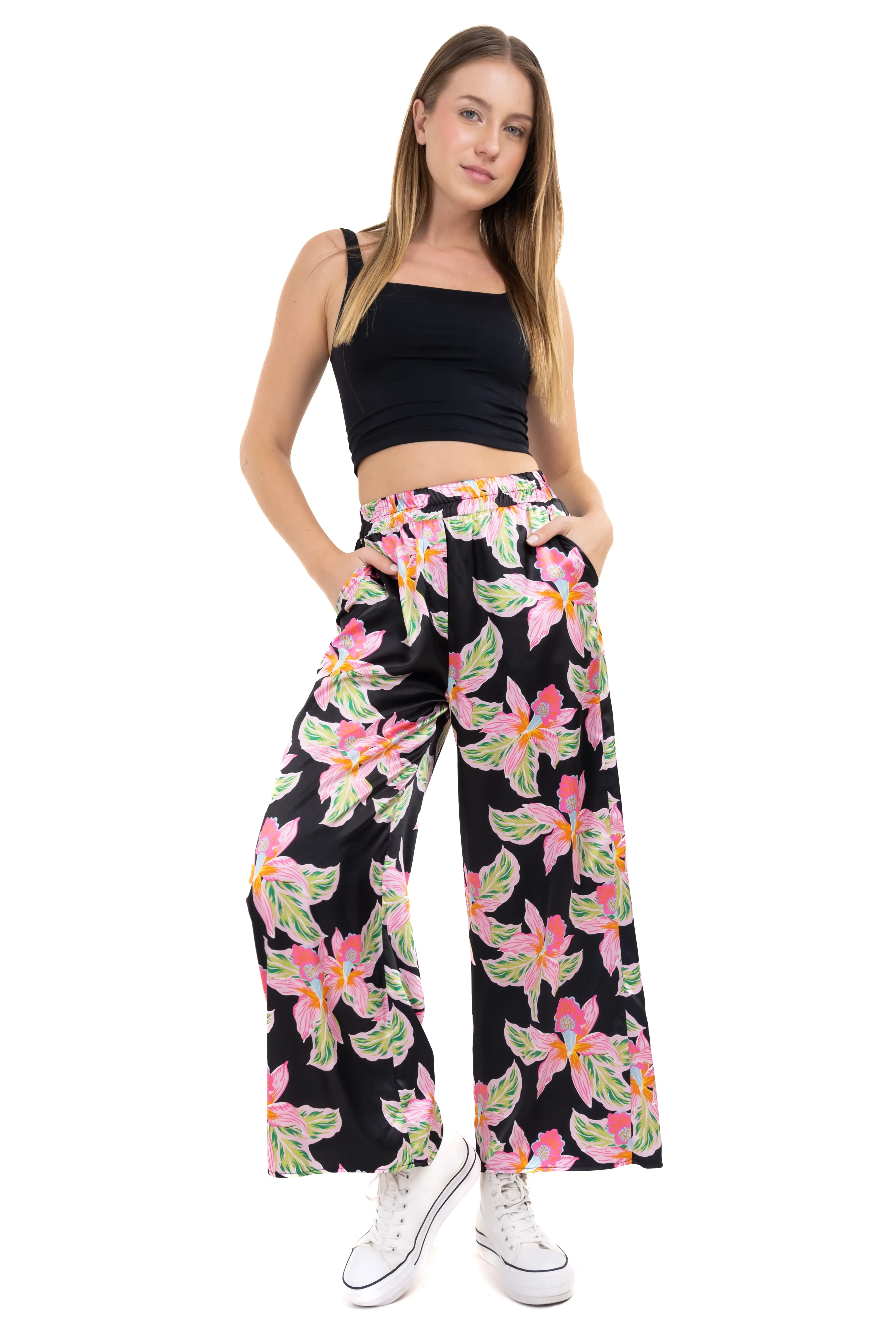 Pantalón amplio estampado flores sold by Shasa product image thumbnail 2