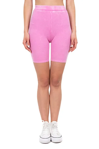 Short biker acanalado tie dye sold by Shasa