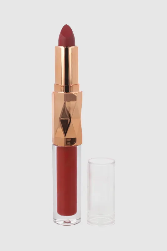 Lipstick mate con lipgloss sold by Shasa
