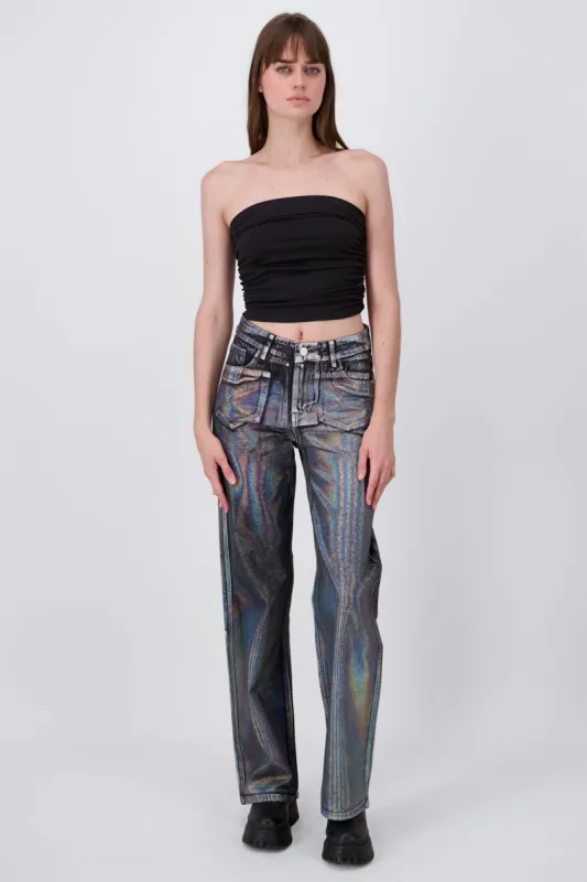 Jeans Straight Metalizados sold by Shasa