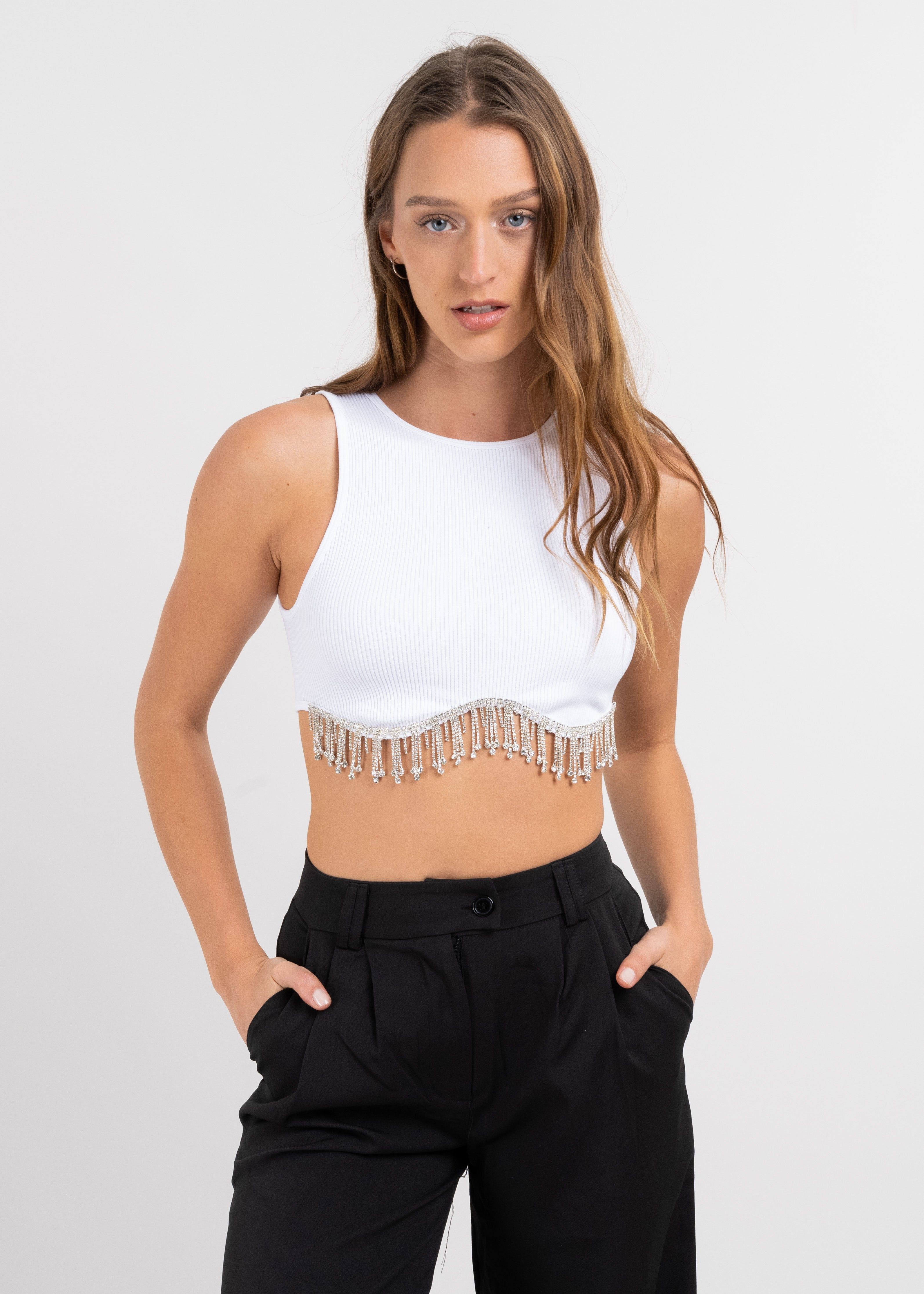 Top tank rib flecos brillos sold by Shasa product image thumbnail 5