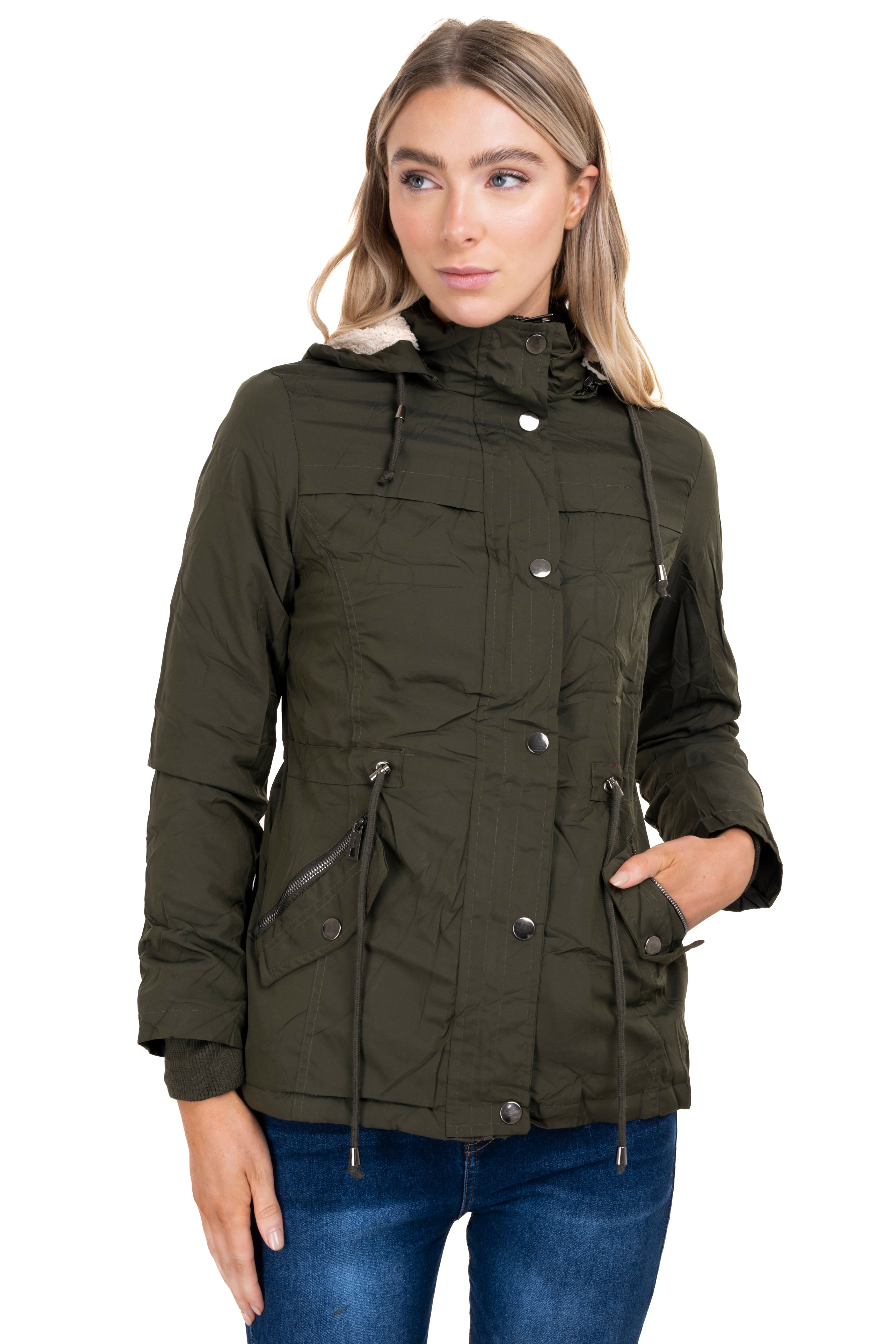 Gabardina bolsillos capucha sherpa sold by Shasa