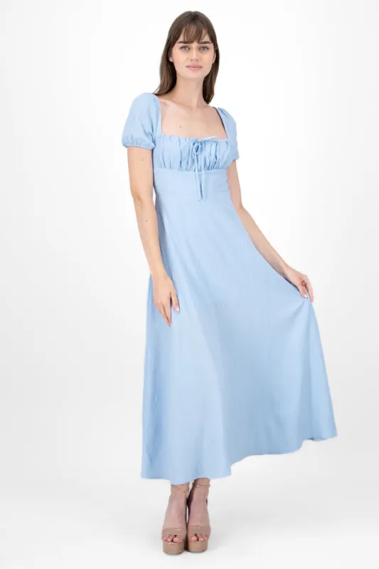 Vestido maxi con textura sold by Shasa