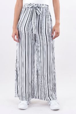 Pantalón wide leg rayas moño sold by Shasa