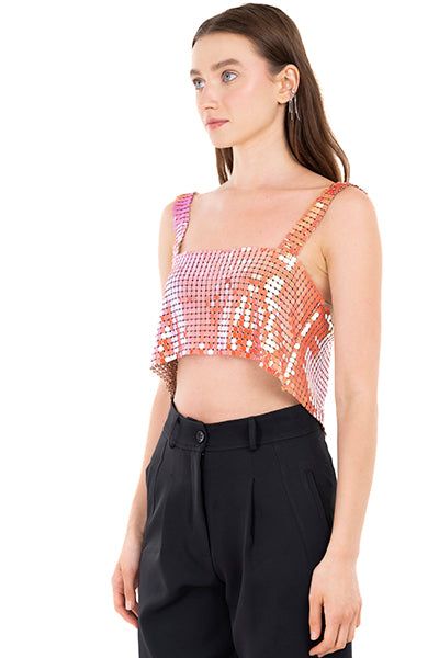 Top crop espalda descubierta brillos sold by Shasa product image thumbnail 3