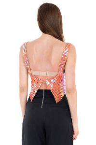 Top crop espalda descubierta brillos sold by Shasa