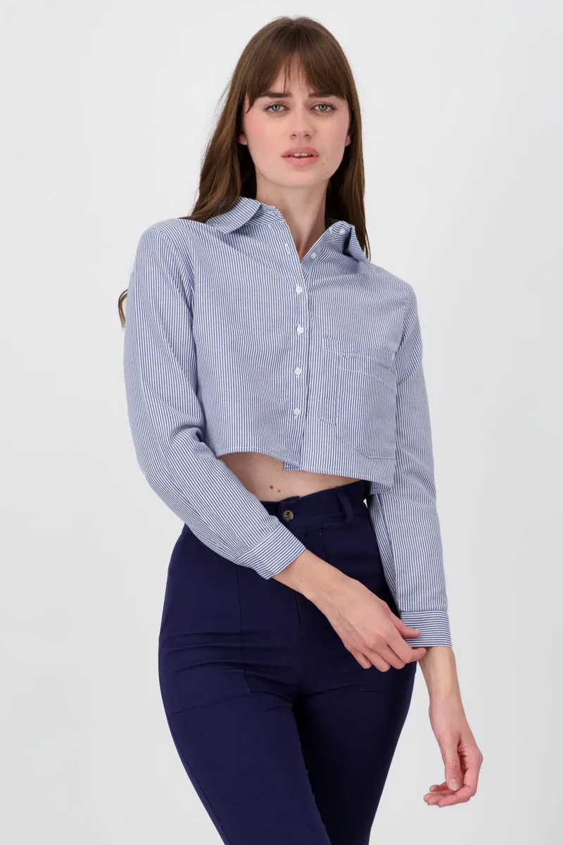 Camisa Crop Doble Bolsillo sold by Shasa