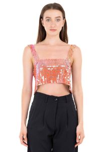 Top crop espalda descubierta brillos sold by Shasa