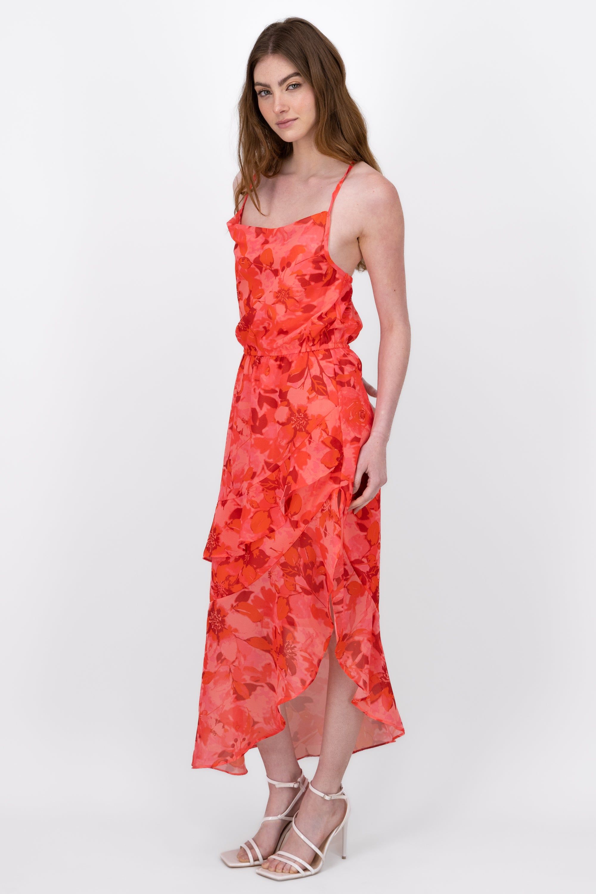 Vestido Maxi Con Estampado De Flores Y Olanes sold by Shasa product image thumbnail 3