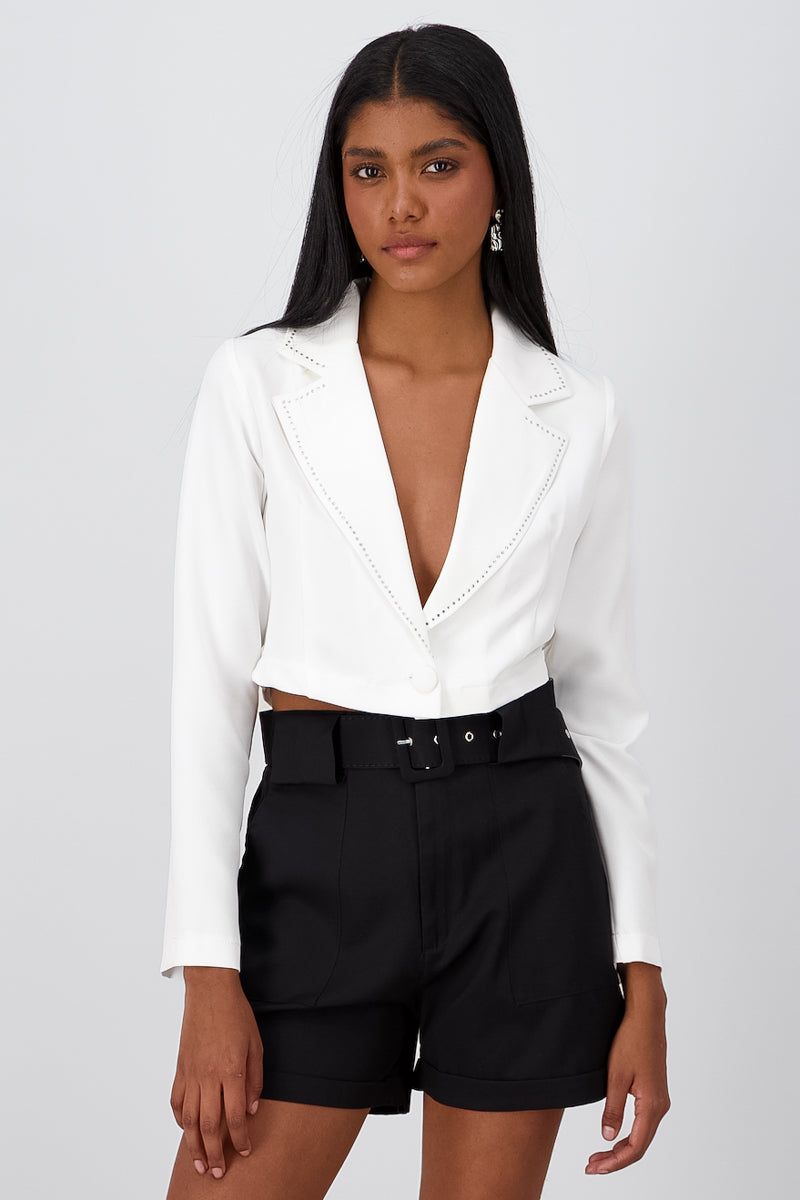 Saco crop aplicaciones brillos sold by Shasa product image thumbnail 2