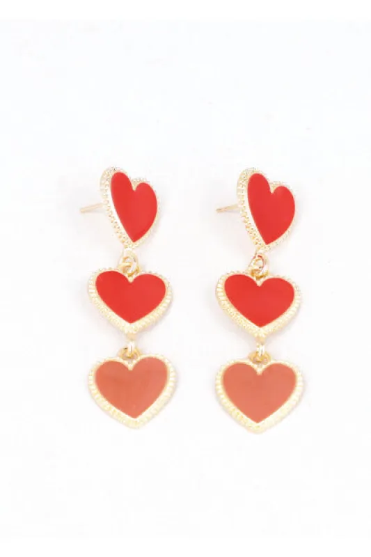 Aretes Triple Corazon sold by Shasa