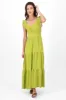 Vestido maxi detalle olanes sold by Shasa