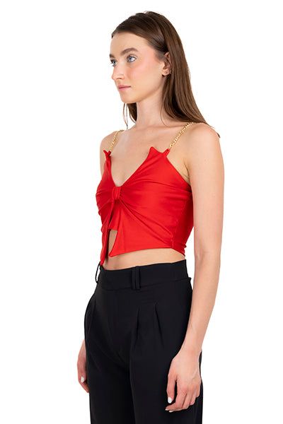 Top crop moño tirantes cadena sold by Shasa product image thumbnail 3