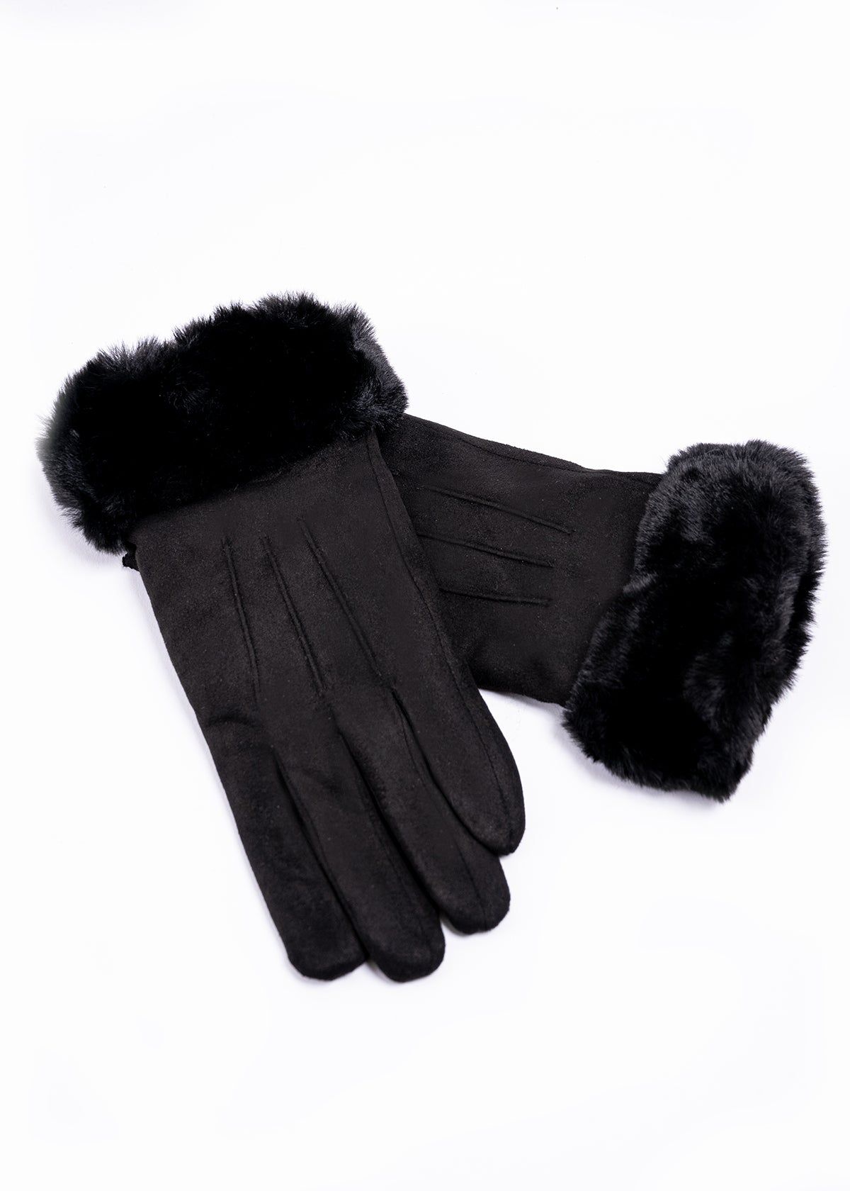Guantes gamuza pinzas detalle peluche monocolor sold by Shasa product image thumbnail 3