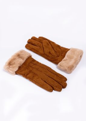 Guantes gamuza pinzas detalle peluche monocolor sold by Shasa