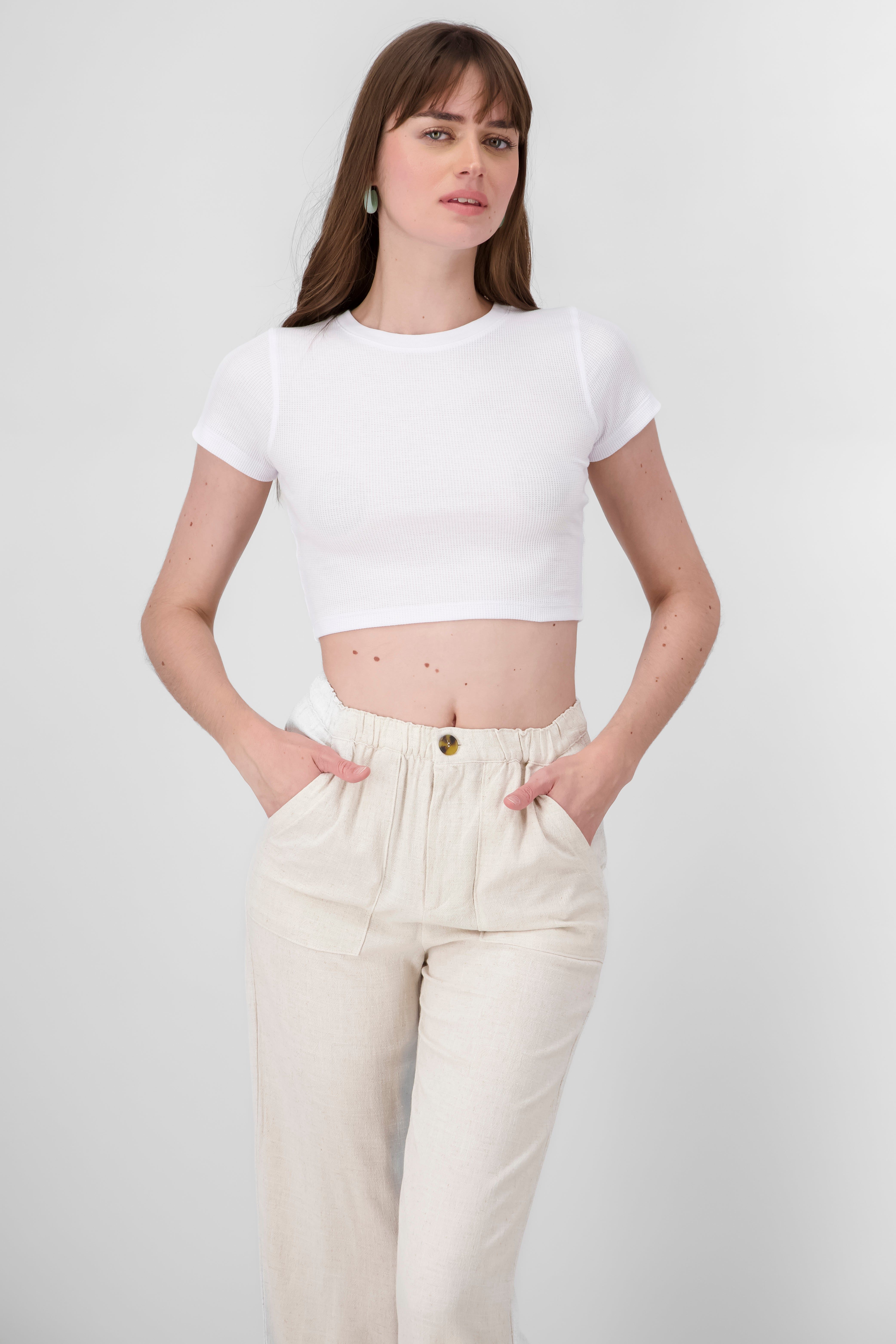 Top manga corta rib sold by Shasa