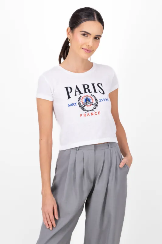 Playera estampada de paris sold by Shasa