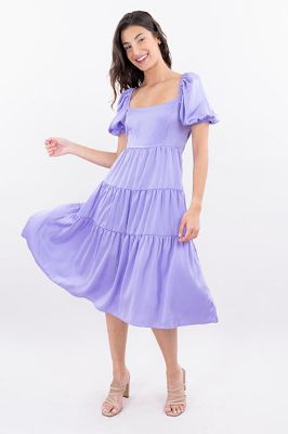 Vestido midi manga globo capas sold by Shasa