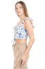 Blusa crop floreado lace up sold by Shasa