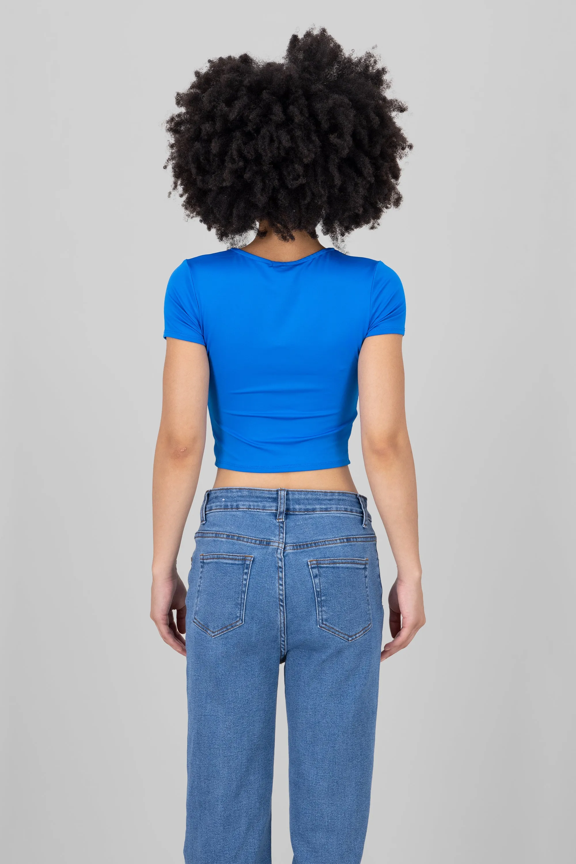 Top de doble tela con manga corta lisa sold by Shasa product image thumbnail 4