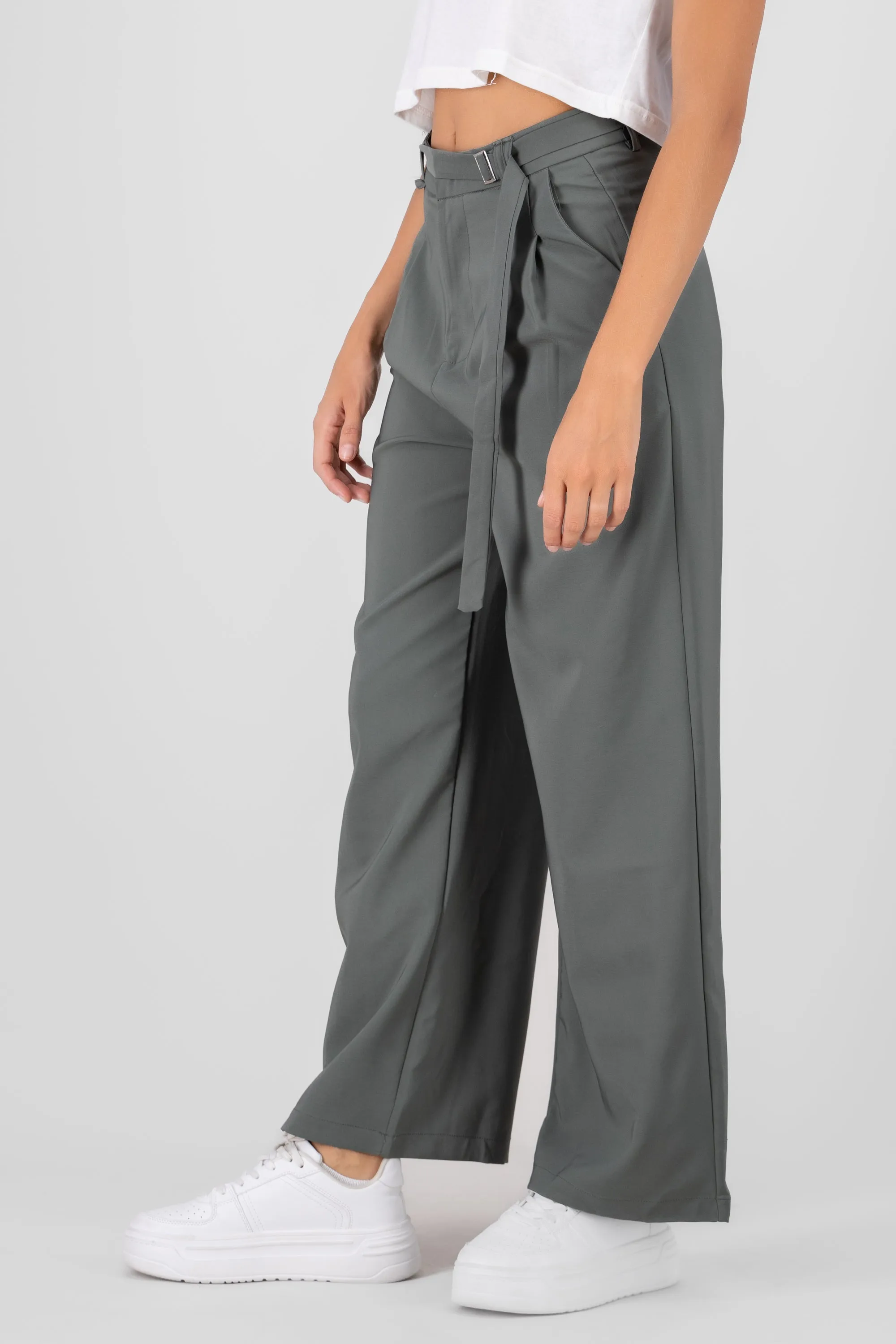Pantalon amplio pinzas detalle cinturon sold by Shasa product image thumbnail 3