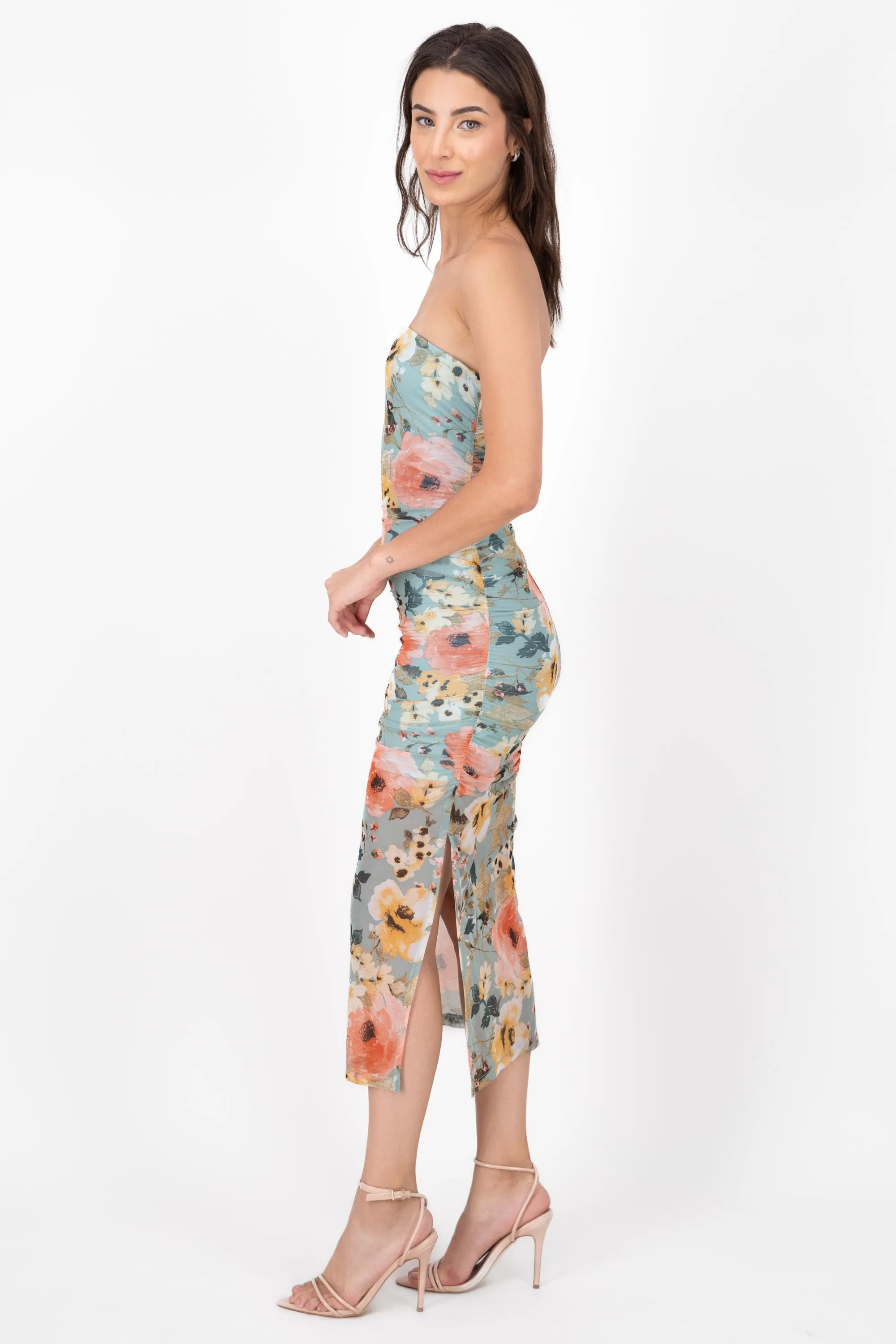 Vestido Midi Mesh Estampado Flores Hypsters sold by Shasa product image thumbnail 3