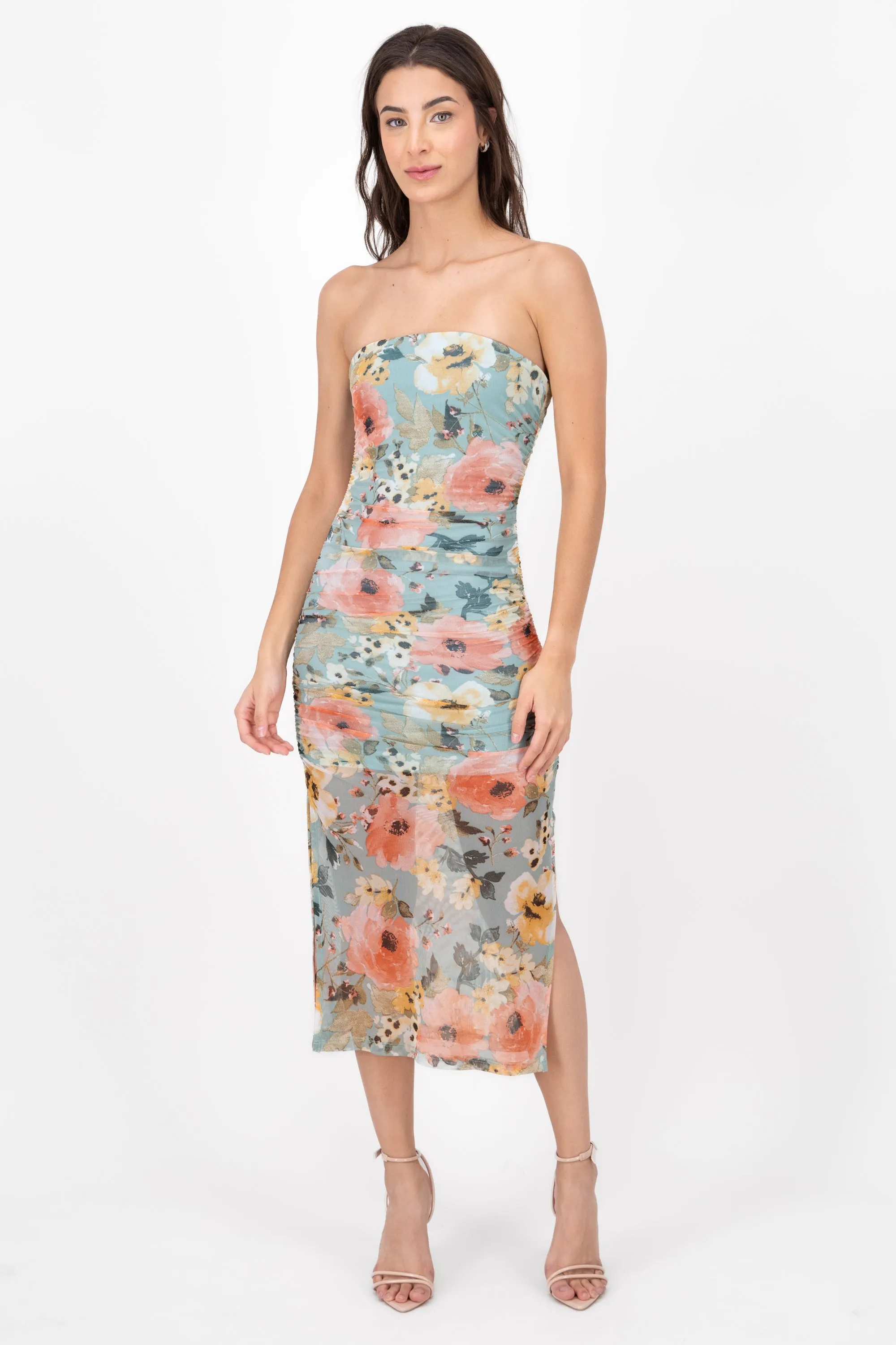 Vestido Midi Mesh Estampado Flores Hypsters sold by Shasa product image thumbnail 2