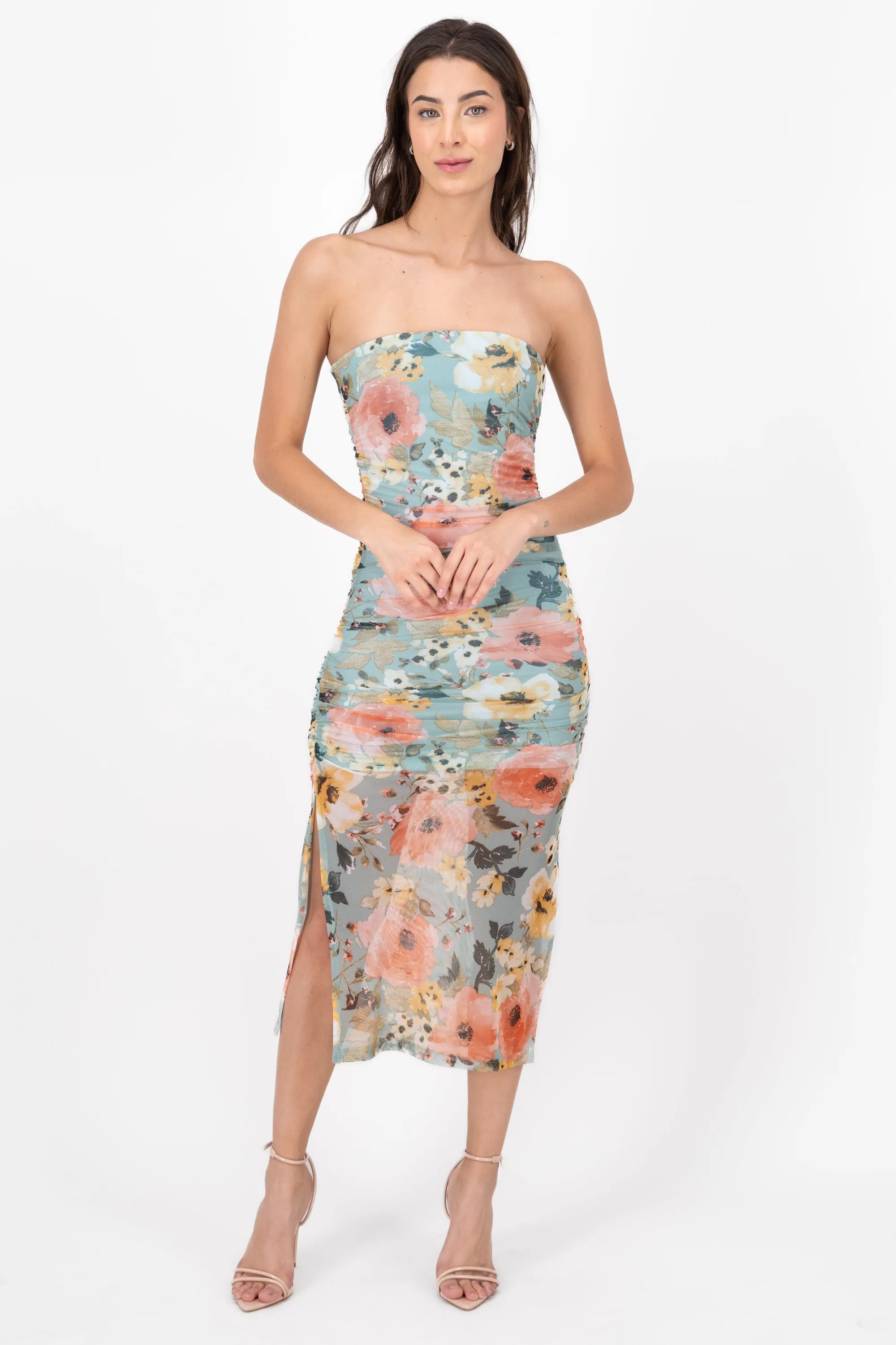 Vestido Midi Mesh Estampado Flores Hypsters sold by Shasa