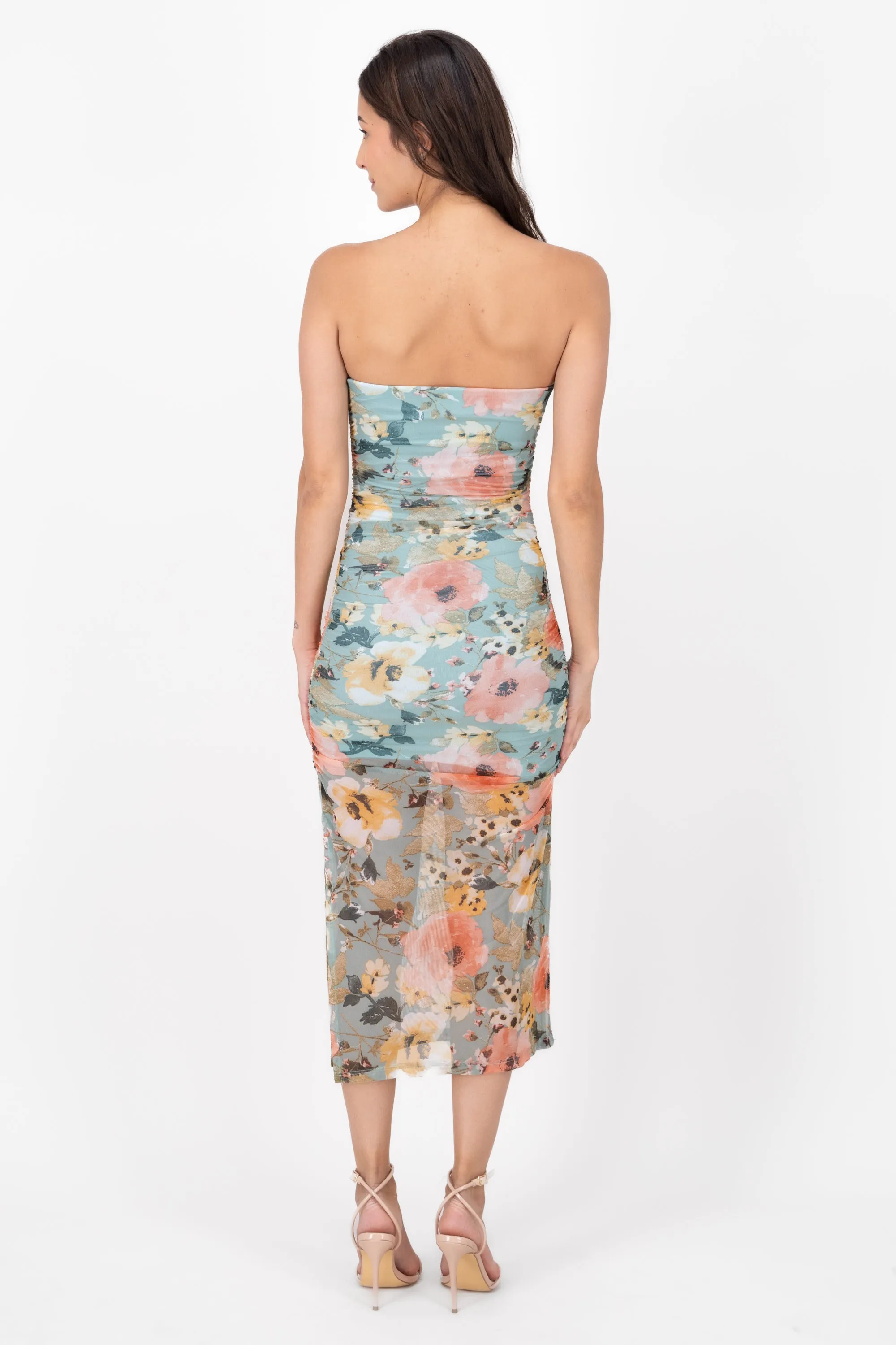 Vestido Midi Mesh Estampado Flores Hypsters sold by Shasa product image thumbnail 4