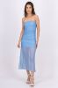 Falda midi drapeada mesh sold by Shasa