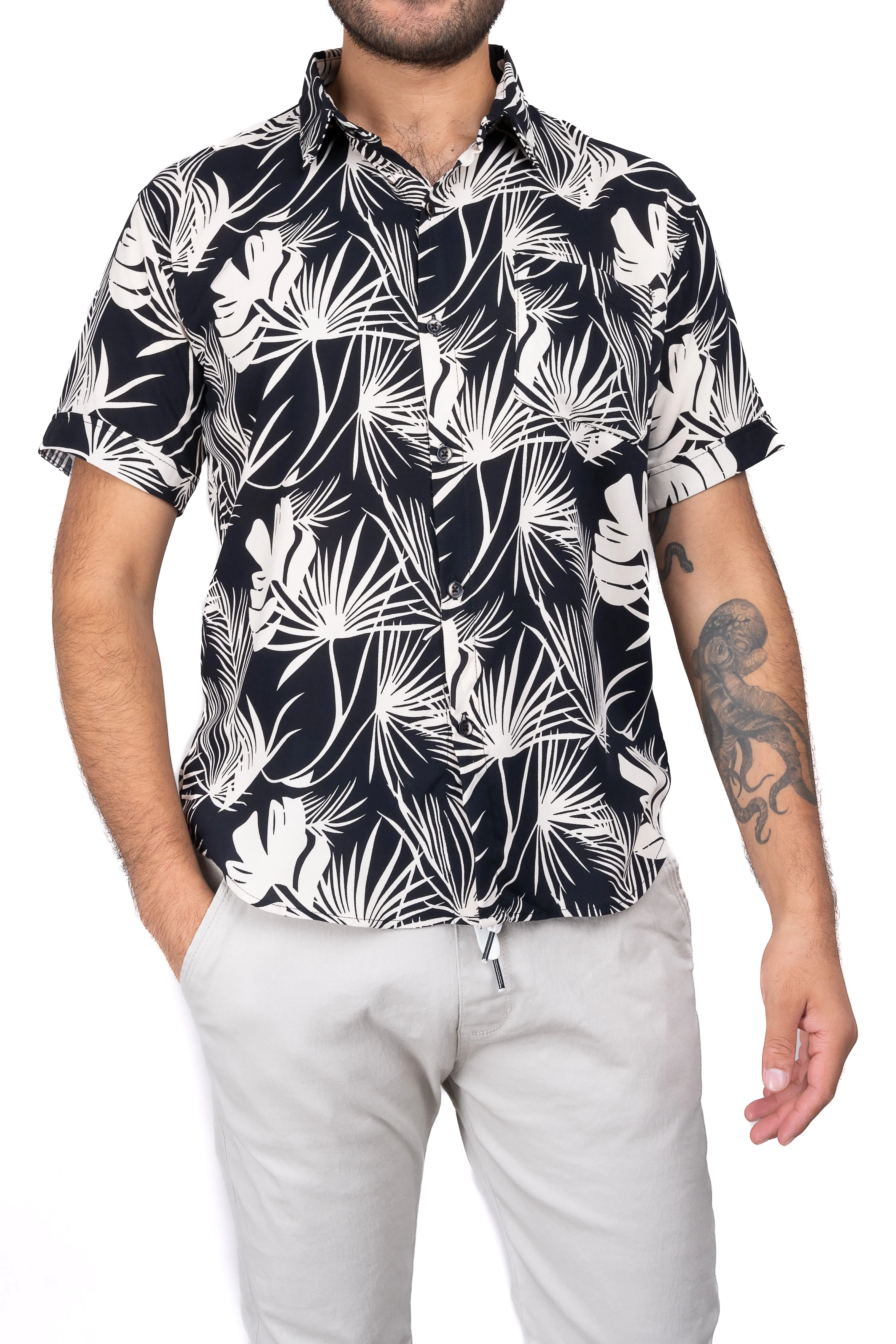 Camisa manga corta hojas sold by Shasa