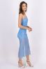 Falda midi drapeada mesh sold by Shasa