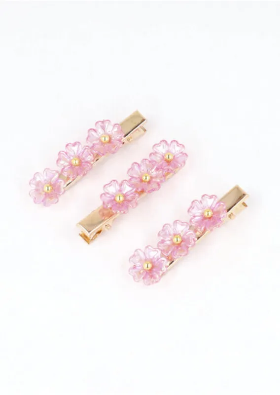 Set 3 pasadores flores sold by Shasa