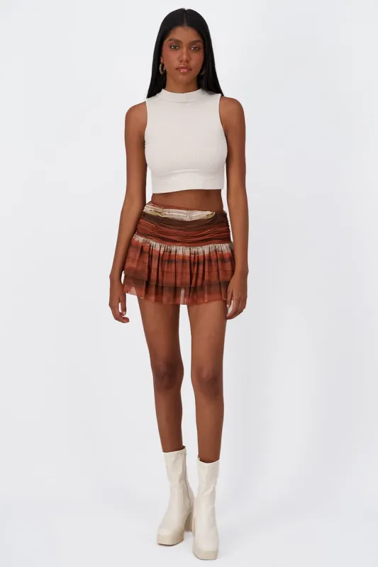 Falda mini mesh olanes sold by Shasa
