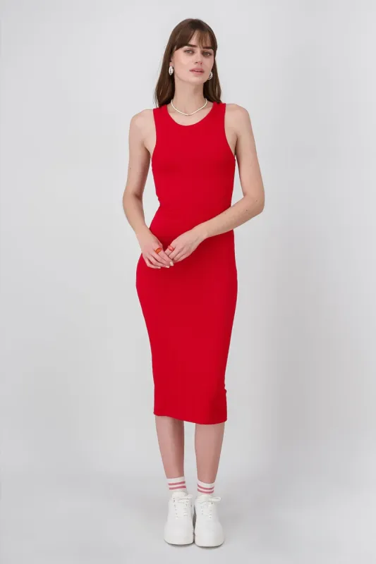 Vestido Maxi Sin Manga Rib sold by Shasa