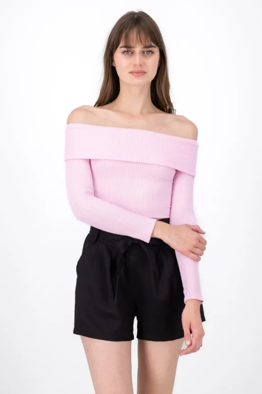 Top Sin Hombros Textura Rib sold by Shasa