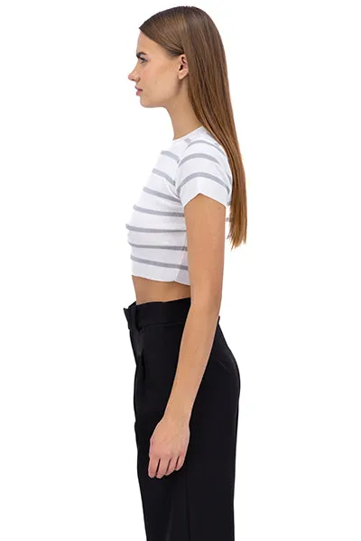 Top Crop Punto Manga Corta Rayas sold by Shasa product image thumbnail 3