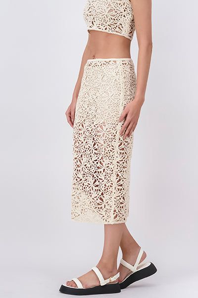 Falda midi crochet sold by Shasa product image thumbnail 3