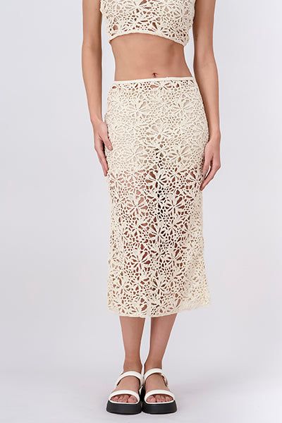 Falda midi crochet sold by Shasa product image thumbnail 2