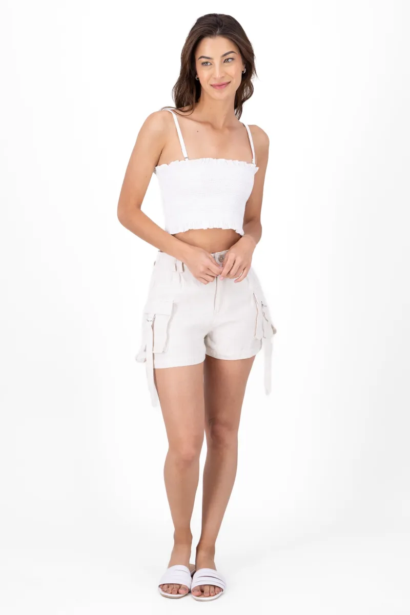 Shorts lino bolsas parachute sold by Shasa
