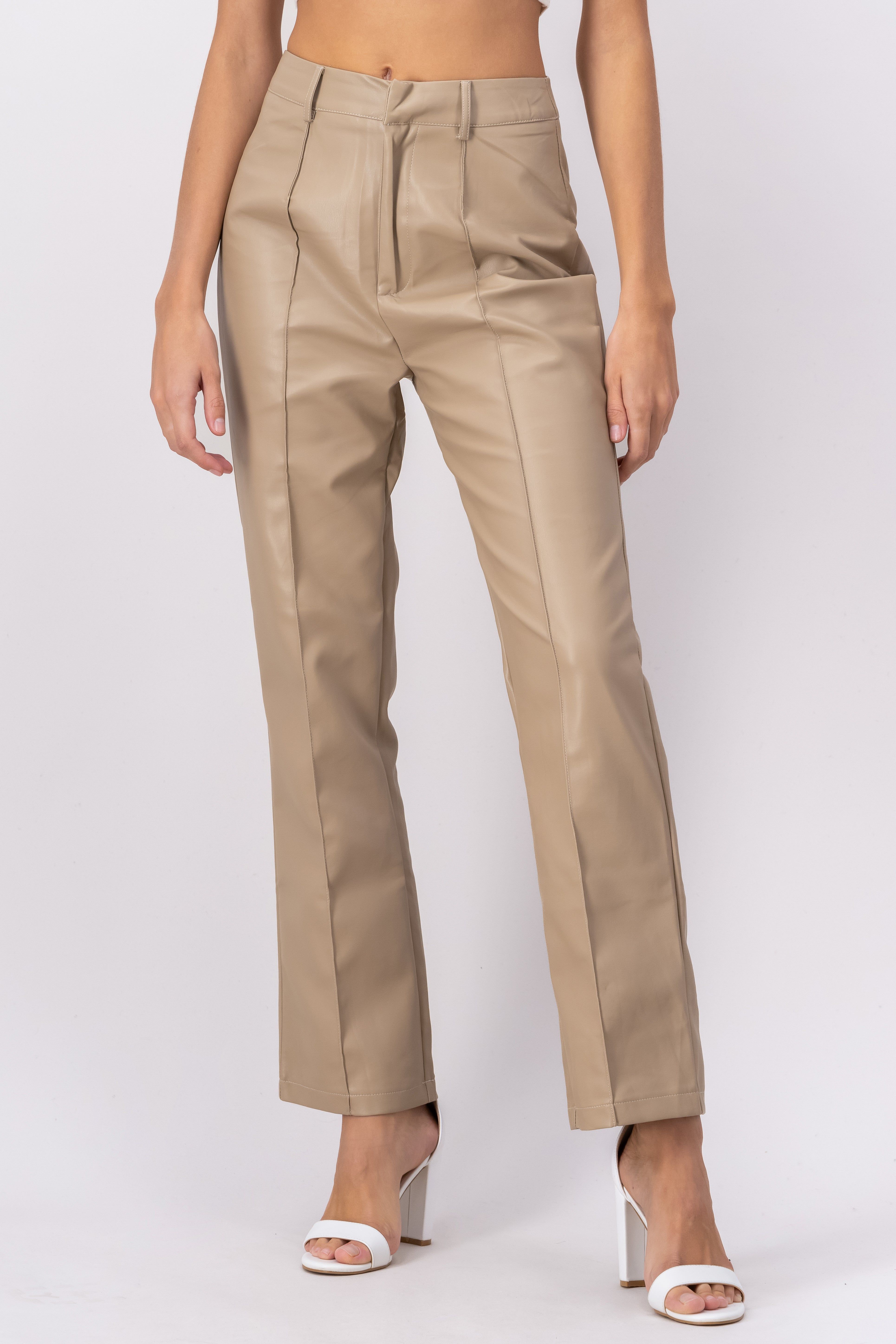 Pantalón recto efecto piel sold by Shasa product image thumbnail 2