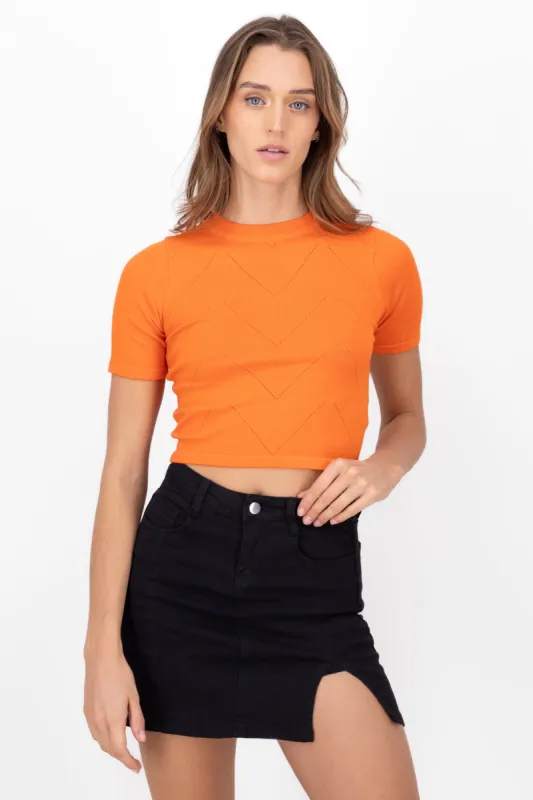 Top tejido liso manga corta sold by Shasa