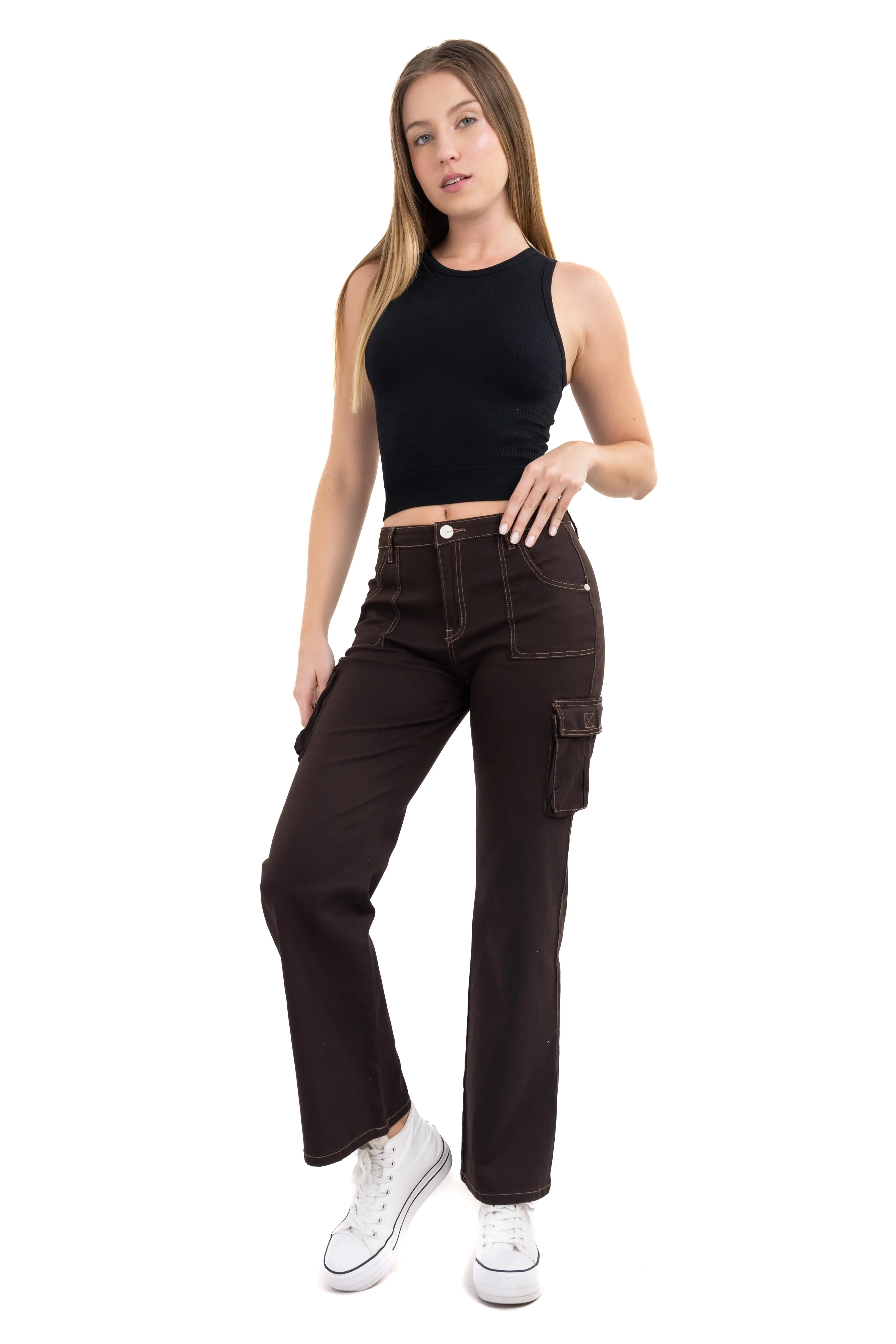 Jeans cargo wide leg lisos sold by Shasa product image thumbnail 2